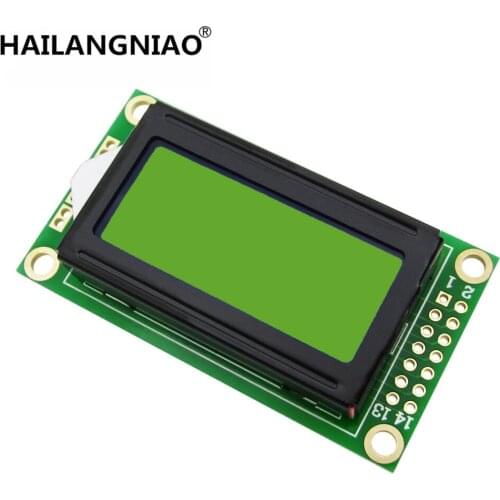 5PCS/LOT Hot Sale 8 x 2 LCD Module 0802 Character Display Screen blue or green