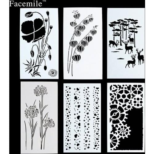 6PCS/SET Cake Stencil Bakery Tool Fondant Mold Bakeware Fondant Cake Stencil Template Mold 55007