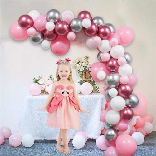 92pcs/set Baby Shower Party Balloons Garland Arch Kit Birthday Party Background Strip Chain Balloons for Wedding Decorations