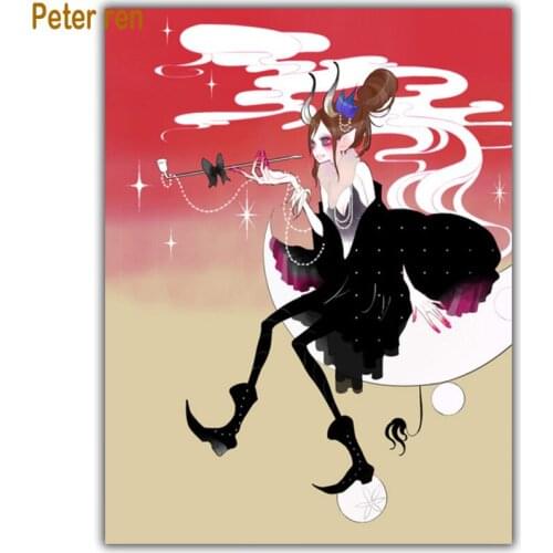 Diamond painting cross stitch Crafts Diy Diamond embroidery Witch pipe 5d square diamond mosaic rhinestones crystal Full Picture