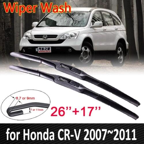 For Honda CR-V CRV 2007 2008 2009 2010 2011 Car Wiper Blades Front Window Windscreen Windshield Wipers Car Accessories Stickers