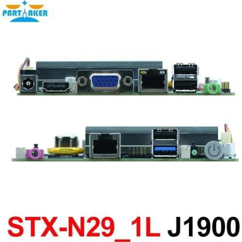 Fanless THIN MINI ITX motherboard with 6*USB 2*COM VGA LVDS Intel J1900 embedded industrial motherboard STX-N29_1L