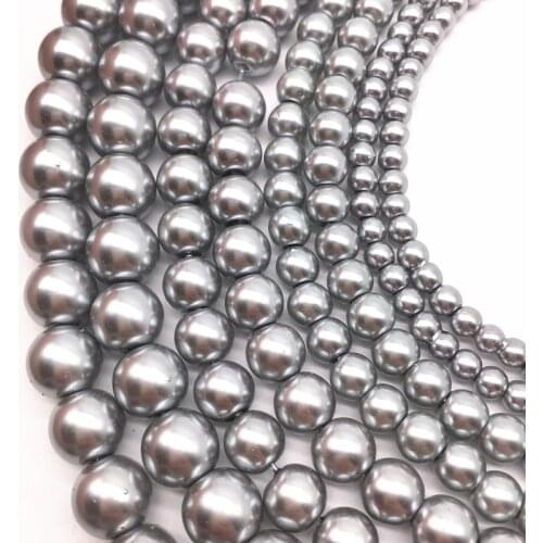 Wholesale 4/6/8/10mm Round Ball Loose Glass Pearl Spacer Charm Beads DIY Jewelry Making #12