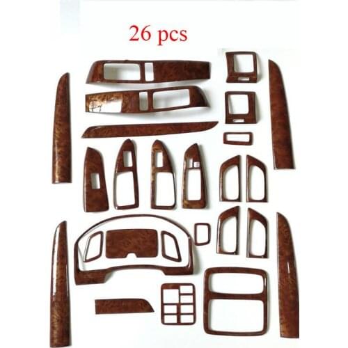 Wooden Interior Cover Trim Decoration For Toyota Land Cruiser 120 Prado FJ120 2003 4 5 6 7 2009 Car Styling Accessory