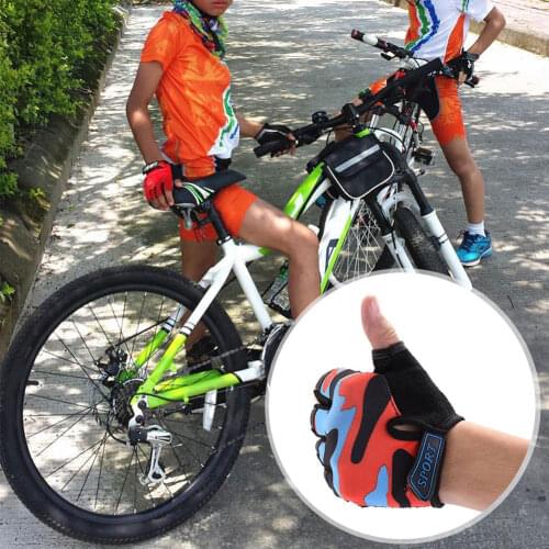 Child Cycling Camouflage Childrens Half Finger Bicycle Gloves High Elastic Non-slip Bike Gloves Riding Equipment