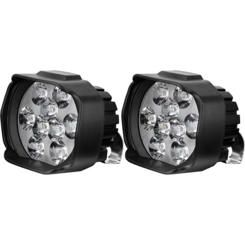 2Pcs 6 LED Auxiliary Headlight for Motorcycle Spotlights Lamp Vehicle 6LED Auxiliary Headlight Brightness Electric Car Light
