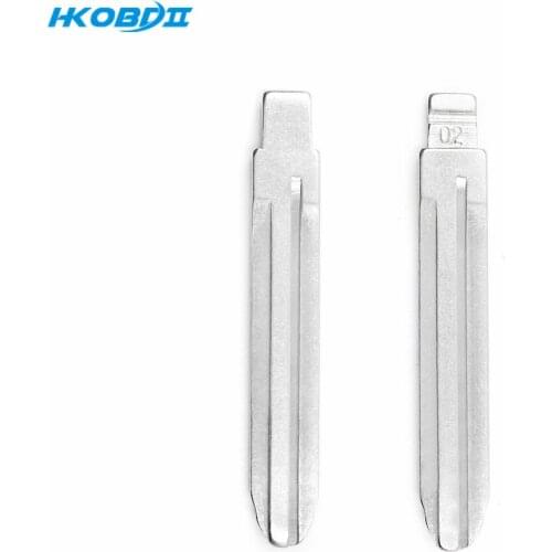HKOBDII 2PCS/Lot TOY43 Blade Metal Uncut Flip KD Remote Car Key Blade Type #02 for Toyota Camry Corolla Key Blade Replacement