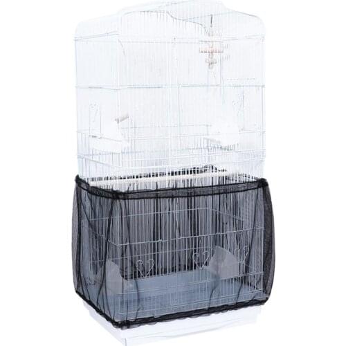 Pet Bird Cage Seed Catcher Seeds Guard Adjustable Shell Skirt Traps Cage Basket Pet Bird Supplies Paet Cage Cover