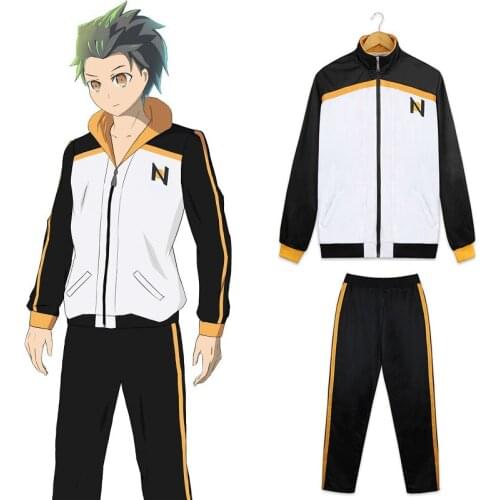 Re: Zero kara Hajimeru Isekai Seikatsu zipper Coat Pants Suit Subaru Natsuki Cosplay Jacket Halloween Costume Sportswear