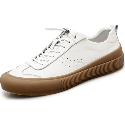 Shoes Korean Version Men genuine leather shoes fashion lace up sneakers mens fashion breathable lace up male shoes