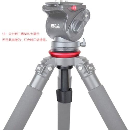 JIEYANG Bowl Adapter Metal 75mm Half Ball Flat to Bowl Adapter for Fluid Head Tripod DSLR Rig Camera