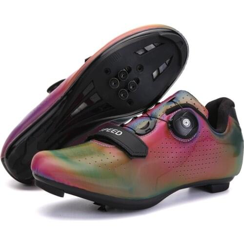 2021 New Ultralight Self-Locking Cycling Shoes MTB Cleat Shoes SPD Pedal Racing Road Bike Flat Shoes Bicycle Sneakers Unisex