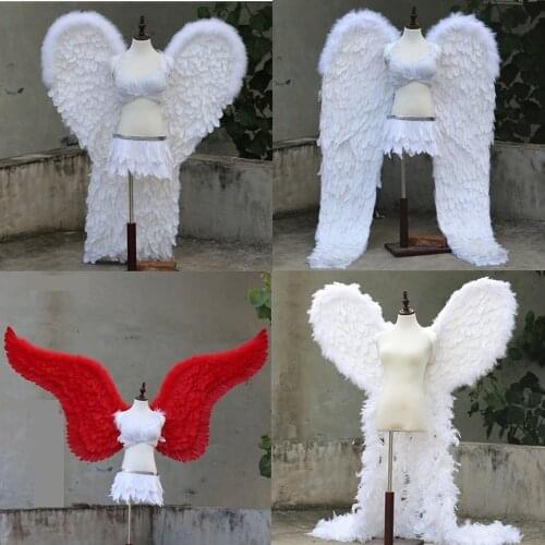 New Arrival T-Stage Catwalk Shows Large Feather Wings Costume Wedding Photography Props Angel Wings Halloween Cosplay Props