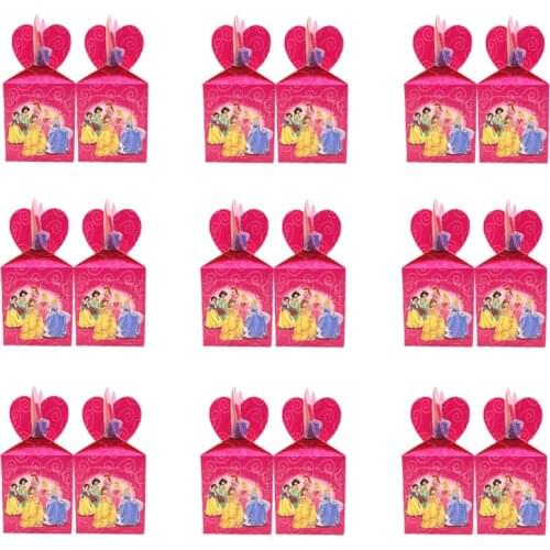 Disney Snow White Princess Theme candy box cake gift bags for kids girl happy birthday party supplie christmas candy apple boxes