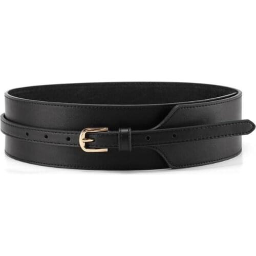 Elegant Real Leather Waist Belt for Women Retro Needle Buckle Belts Waistband High Waist Cummerbund Corset