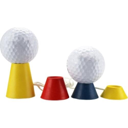 4Pcs/Set Jumbo Rubber Winter Golf Tees Golf Accessory Different Height 1.5 0.9 0.6 0.4 inch Golf Tee With Rope