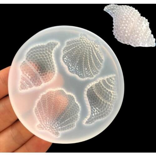 DIY Twinkling Shell Conch Pendant Silicone Resin Mold Jewelry Making Tools