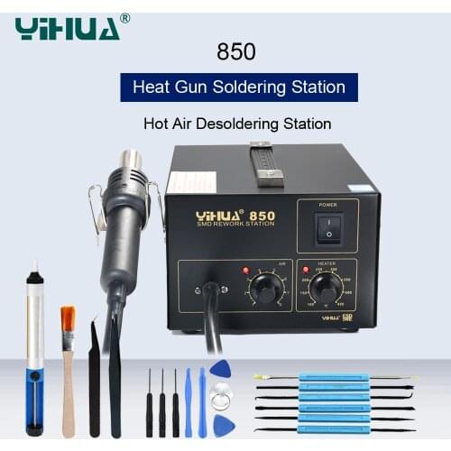YIHUA Hot Air Desoldering Station Lead Free Heat Gun Phone Repair Refurbished Soldering Station SMD BGA Hot Air Rework Station