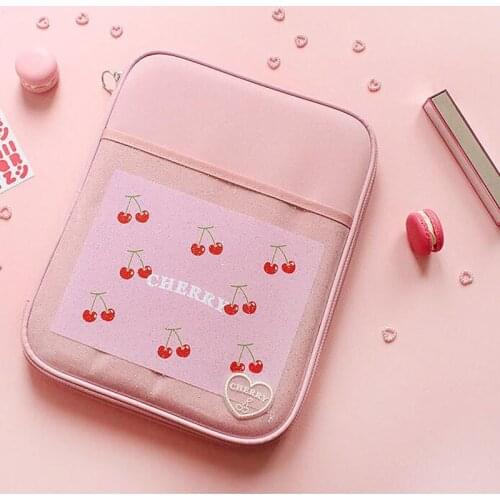 SKYSONIC Korean Cherry Ipad Pro11 Cover Case 9.7 10.2 10.5 Inch DIY Storage Shockproof Organier Tablet Samsung Sleeve Pouch Bag