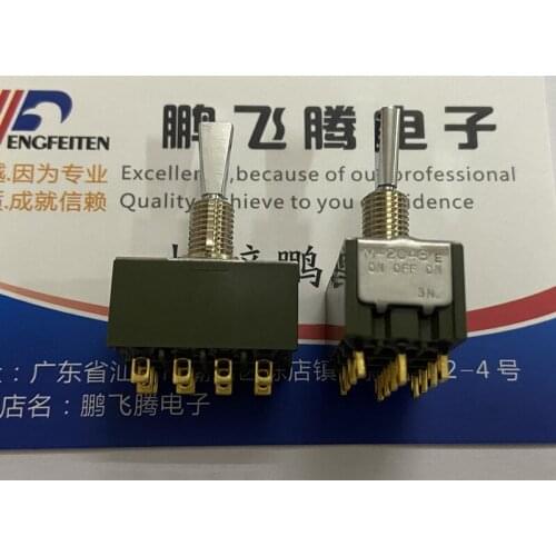 Japan NKK M-2043E-G Micro Toggle Switch 12-foot 3 Gear Shaking Head Rocker Arm Toggle Flat Handle 0.4VA