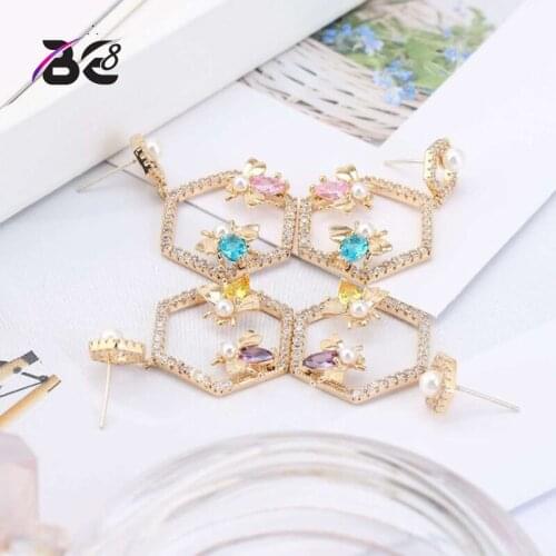 Be 8 NEW 2018 Classic Good Quality Drop Earrings Hexagon Shape Statement Earrings for Women Birthday Gift E597