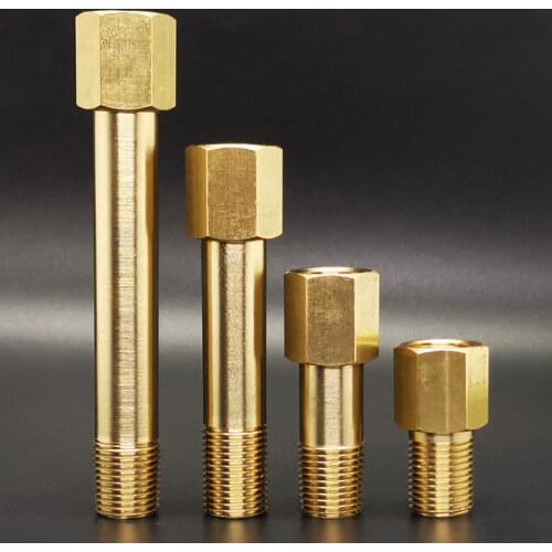 1/8" 1/4" 3/8" BSP Female To Male x 35/50/75/100...250mm Brass Coupling Coupler Connector Water Gas Oil