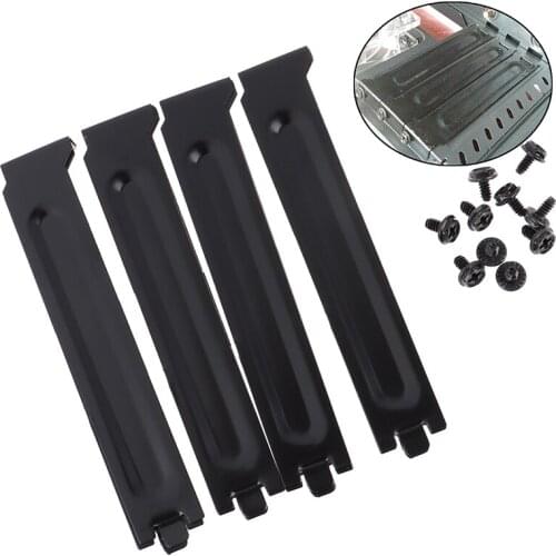 10pcs Black PCI Chassis Slot Covers Bracket Hard Steel PCI Slot Covers Bracket with Screws, Dust Filter Blanking Plate