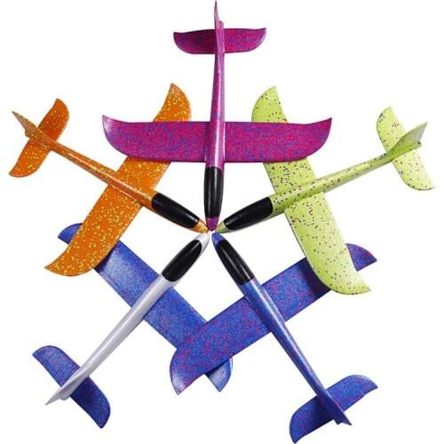 15pcs 48CM Hand Throw Fly Glider Plane Foam Toy Big Aeroplane Model EPP Outdoor Sports Planes Fun Toys For Kids Game TY0372