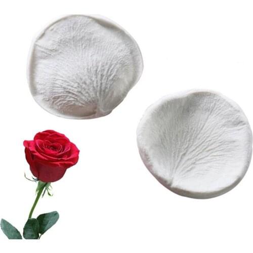 2Pcs Flower Petal Plaster Silicone Mold DIY Fondant Candy Baking Mould Cake Bakeware Decorating Chocolate Mold