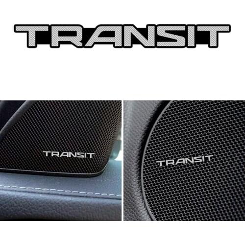 4pcs Car styling speaker aluminum 3D sticker sound stickers For Ford Transit mk6 mk7 2010-2020 Accessories