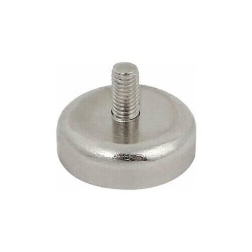 50LB Hanging Capacity 25mm Dia Round Base Magnet w M5x9mm Male Thread