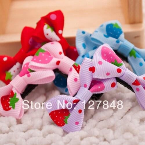 Pet accessories Dog clip romantic pink double bow pet hair clips 100pcs/lot