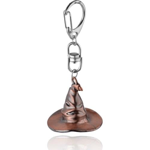 Wizard Sorting Hat Anime Keychain Best Friends Gift Sorting Ceremony Hat Key Chain Rings Motor Car Keys Men Gifts Freeshipping