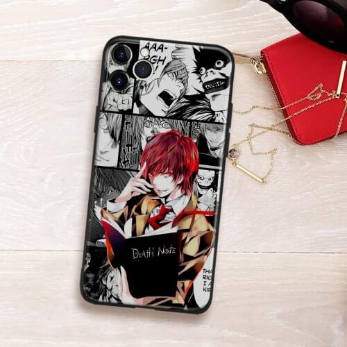 Light Yagami Death Note Glass Soft Silicone Phone Case FOR IPhone SE 6s 7 8 Plus X XR XS 11 12 Mini Pro Max Sumsung Cover Shell