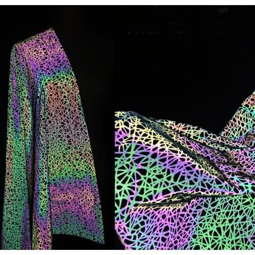 Colorful gradient printing personalized reflective strip photography DIY creativity fabric materials