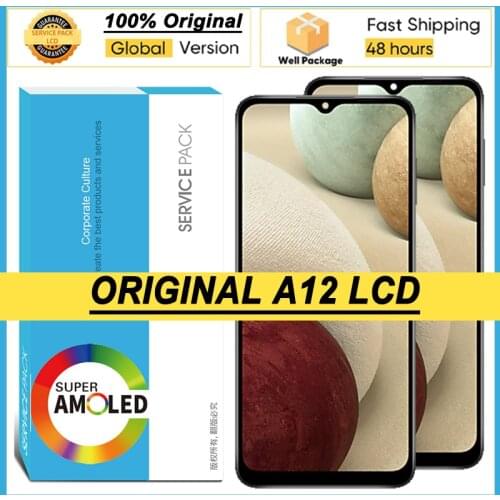 10PCS Original 6.5'' Display for SAMSUNG Galaxy A12 A125F A125F/DS LCD with frame Touch Screen Digitizer Assembly Repair Parts