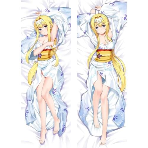 Sword Art Online Double Sided 60x150cm Pillow Case Anime Yuuki Asuna Dakimakura Otaku Waifu Hugging Body Decorative Pillow Cover