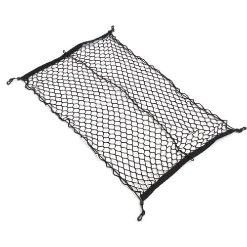 Elasticated Nylon Car Back Rear Trunk Boot Storage Luggage Net Organiser Cargo Net Tidy Mesh RV Camper Truck Bus Van 100*70CM