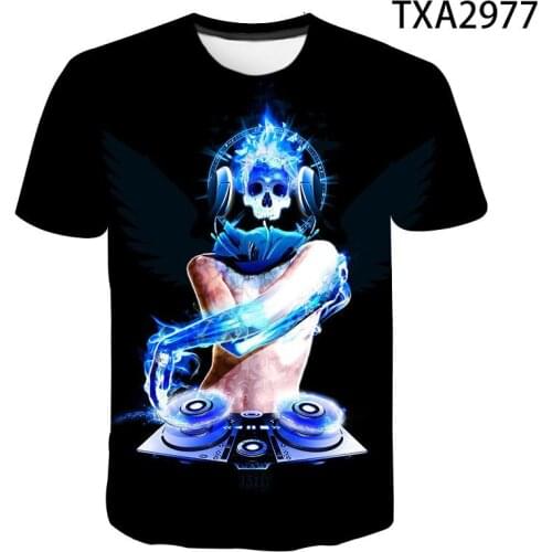New Summer 3D T shirt DJ Men Women Children Casual Fashion Streetwear Boy Girl Kids Short Sleeve Printed T-shirt Cool Tops Tee