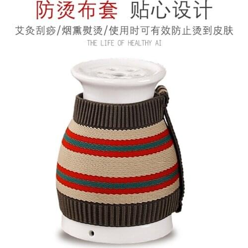 Moxibustion massage Moxibustion Care Tool Pot Ceramic Cupping Massage Can Tin Moxa Scrapping Cup Warming Traditinal Therapy