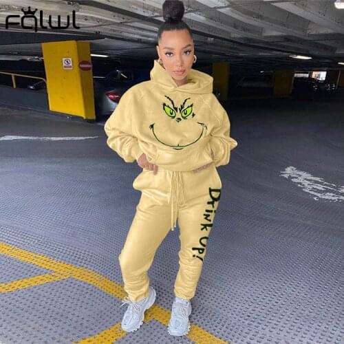 FQLWL Streetwear Joggers Sweatpants And Oversized Hoodie Matching Set Sweat Suit Tracksuit Female 2 Two Piece Sets Women Outfits