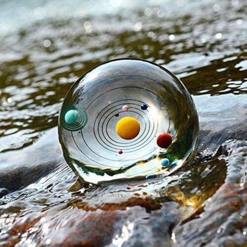 Solar System Crystal Ball 3D Model Astronomical Science Kits Kids Toy Gift