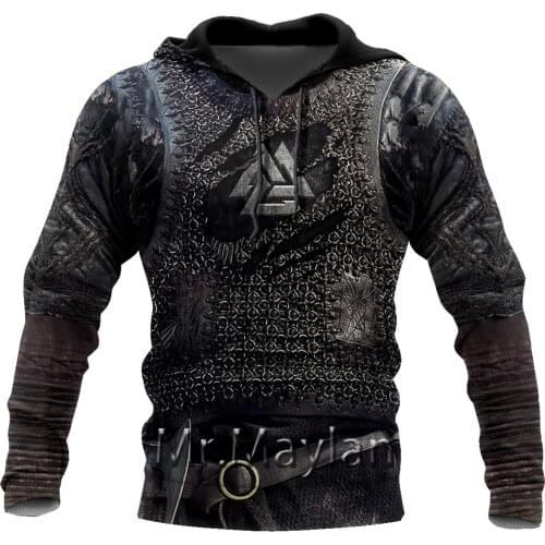 Vikings Armor 3D Printed Jacket Men/Women Harajuku Hoodie Unisex Casual Streetwear Sweatshirt Pullover sudadera hombre KP022