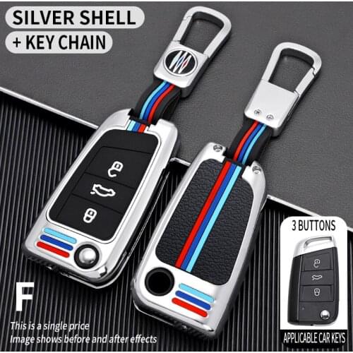New Zinc Alloy Car Remote Key Case Cover Holder Shell Fob For Volkswagen VW Passat 2017 2018 Accessories