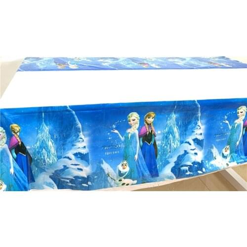 1.08*1.8M Anna And Elsa Princess Frozen Party Theme Party Decoration Disposable TableCloth Cover Birthday Table Party Supplies