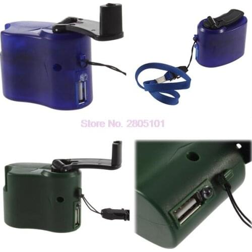 By DHL or EMS 200 pieces Universal USB hand dynamo charger Adapter Emergency Portable for outdoor travel
