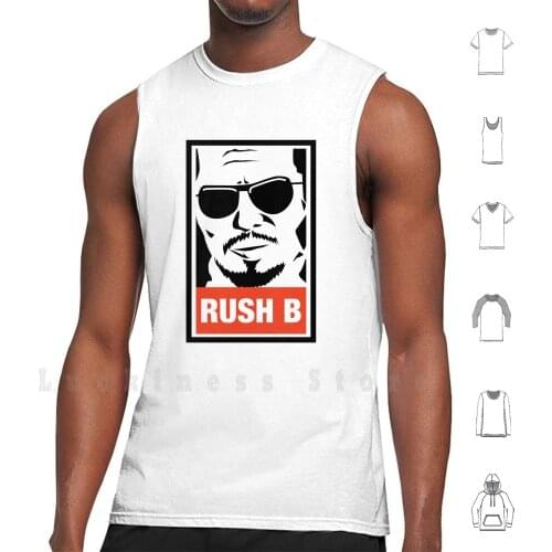 Rush B Gaming Tank Tops Vest 100% Cotton Rush B Terrorist Guns Pubg Battlegrounds H1z1 Csgo Cs Go Cs Go
