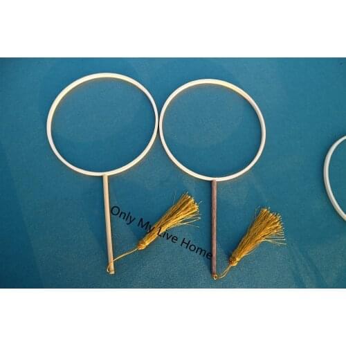 Classical Round Chinese Fan Holder Stand Handmade Fashion Fan Bone DIY Dance Costume Prop Hand Fan Frame