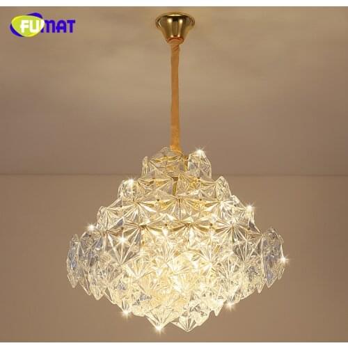 FUMAT Post-modern K9 Crystal Chandelier Luxury Living Room Bed Room Fashion Brief Lightings Creative Lustre Clear Crystal Light