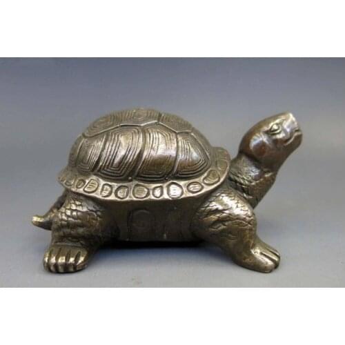 Elaborate Chinese Copper tortoise sea Turtle Auspicious Statue